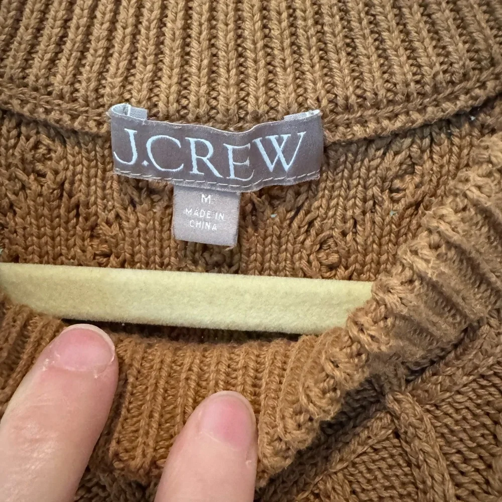 J.Crew Cable Knit Sweater in Camel